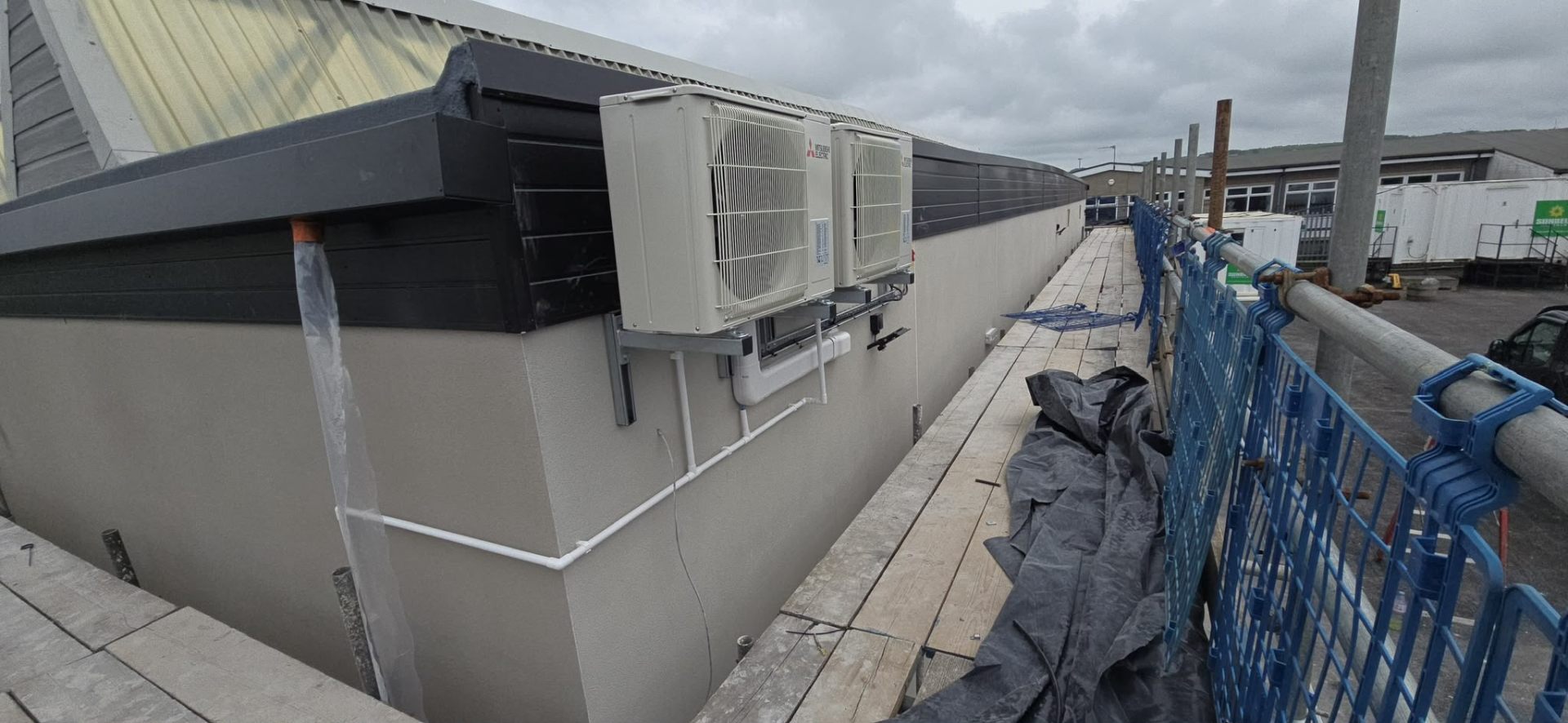 Refrigeration outdoor unit serving a North West commercial cold room installation.